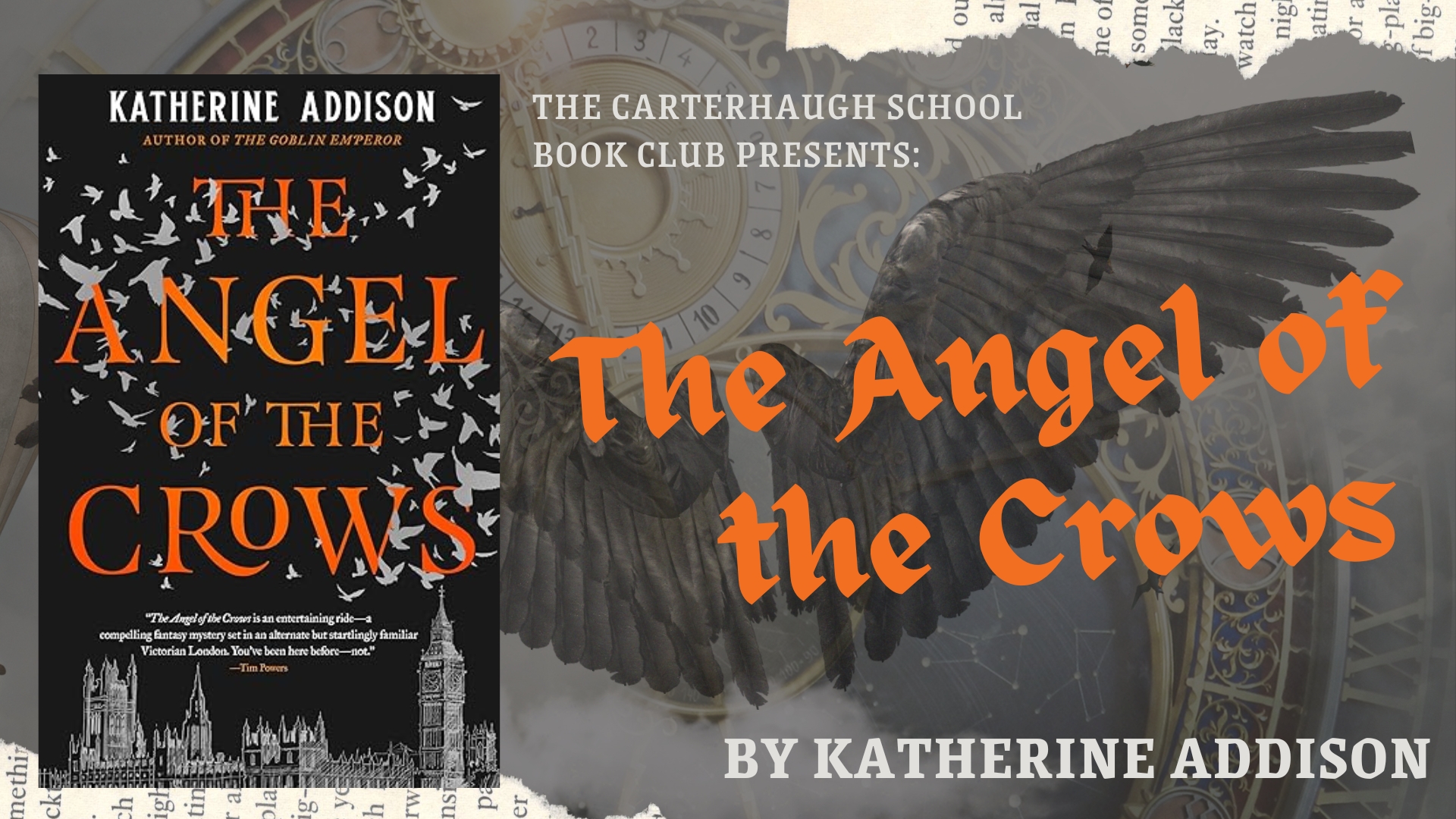 The June Book Club The Angel of the Crows by Katherine Addison The